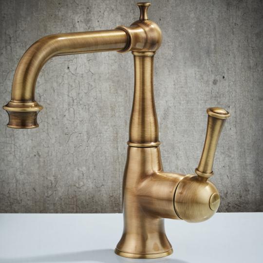 bronzovy mediteranny umyvaci kohutik mosadz zlta mosadz mixer kuchyna kupelna rustikalny klasicky vintage.jpg